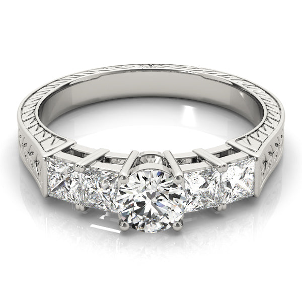 Round Antique Diamond Engagement Ring · 1.32 ct tw