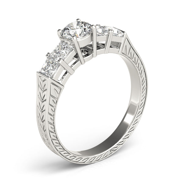 Round Antique Diamond Engagement Ring · 1.32 ct tw