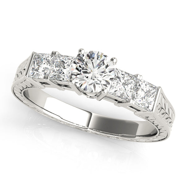 Round Antique Diamond Engagement Ring · 1.32 ct tw