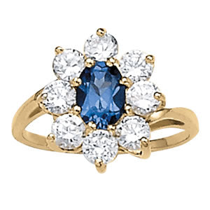 Oval Gemstone Fashion Ring · 0.88 ct tw