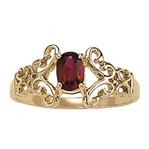 Oval Gemstone Fashion Ring