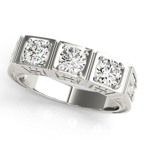 Round Three-Stone Diamond Engagement Ring · 0.75 ct tw