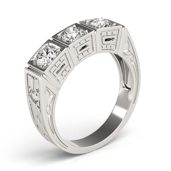 Round Three-Stone Diamond Engagement Ring · 0.75 ct tw
