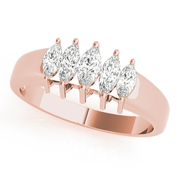 Marquise Fancy Shape Diamond Wedding Band · 0.51 ct tw