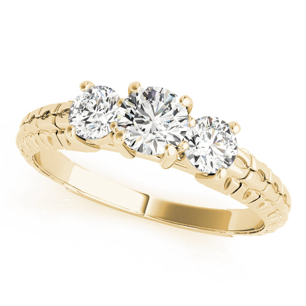 Round Three-Stone Diamond Engagement Ring · 0.75 ct tw