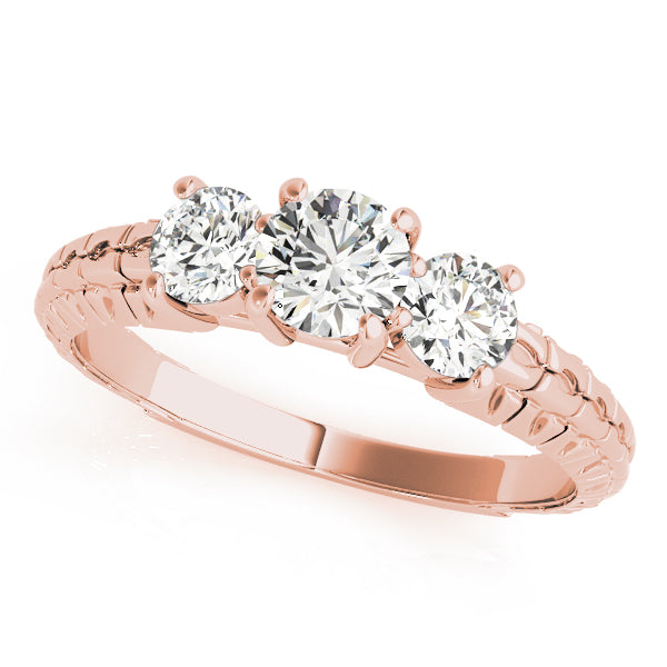 Round Three-Stone Diamond Engagement Ring · 0.75 ct tw
