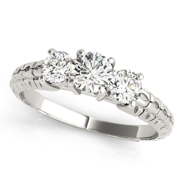 Round Three-Stone Diamond Engagement Ring · 0.75 ct tw