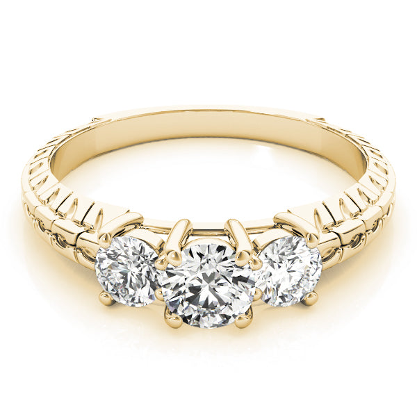 Round Three-Stone Diamond Engagement Ring · 0.75 ct tw