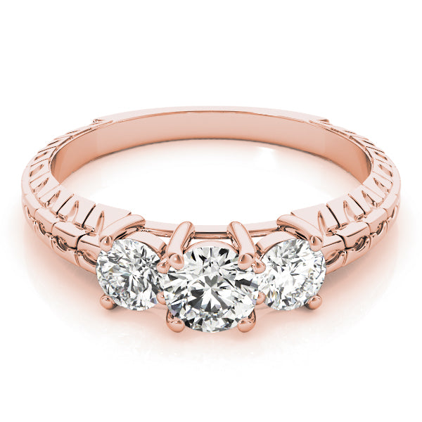 Round Three-Stone Diamond Engagement Ring · 0.75 ct tw