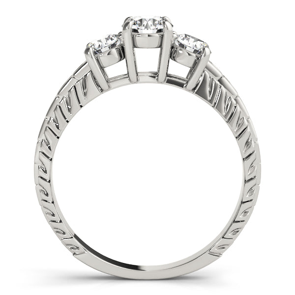 Round Three-Stone Diamond Engagement Ring · 0.75 ct tw