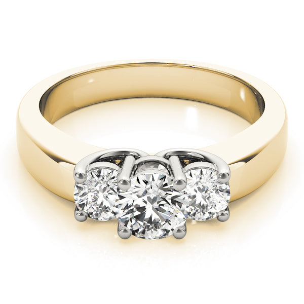 Round Three-Stone Diamond Engagement Ring · 0.24 ct tw