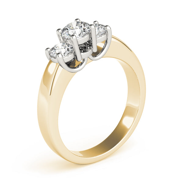 Round Three-Stone Diamond Engagement Ring · 0.24 ct tw