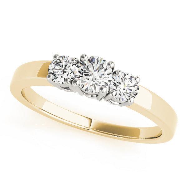 Round Three-Stone Diamond Engagement Ring · 0.50 ct tw