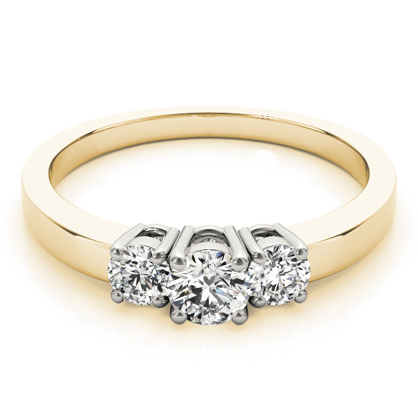 Round Three-Stone Diamond Engagement Ring · 0.24 ct tw