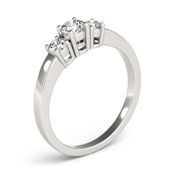 Round Three-Stone Diamond Engagement Ring · 0.50 ct tw
