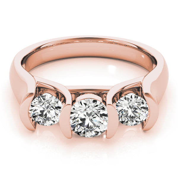 Round Three-Stone Diamond Engagement Ring · 0.49 ct tw