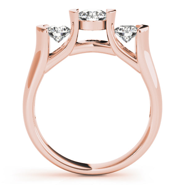 Round Three-Stone Diamond Engagement Ring · 0.49 ct tw