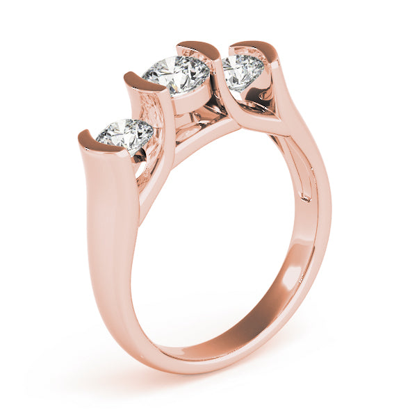 Round Three-Stone Diamond Engagement Ring · 0.49 ct tw