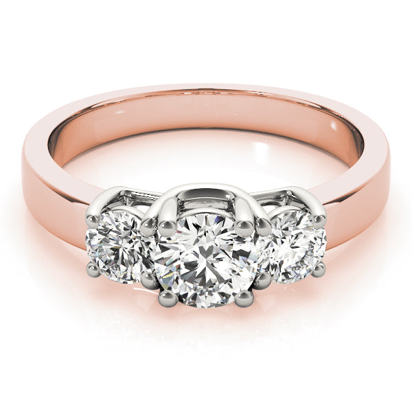 Round Three-Stone Diamond Engagement Ring · 0.47 ct tw