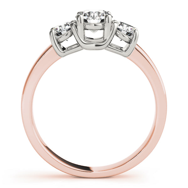 Round Three-Stone Diamond Engagement Ring · 0.96 ct tw