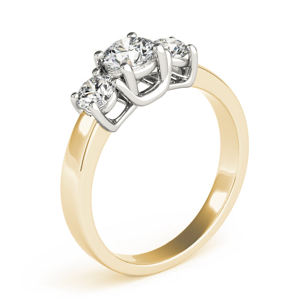 Round Three-Stone Diamond Engagement Ring · 0.40 ct tw