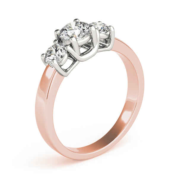 Round Three-Stone Diamond Engagement Ring · 0.40 ct tw