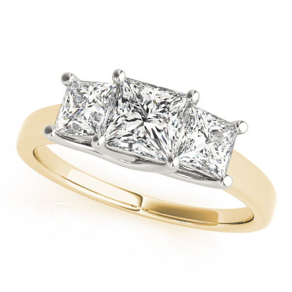 Square Three-Stone Princess Diamond Engagement Ring · 0.46 ct tw