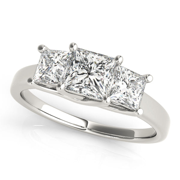 Square Three-Stone Princess Diamond Engagement Ring · 2.55 ct tw