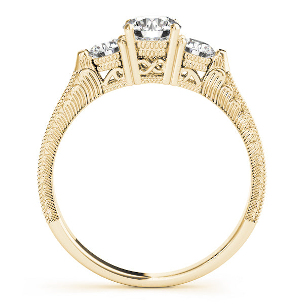 Round Three-Stone Diamond Engagement Ring · 0.82 ct tw