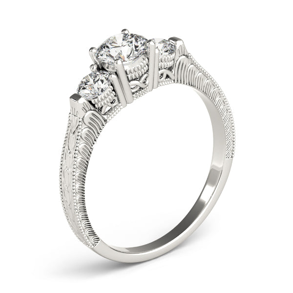 Round Three-Stone Diamond Engagement Ring · 1.33 ct tw