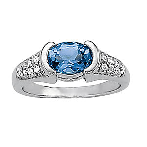 Oval Gemstone Fashion Ring · 0.16 ct tw