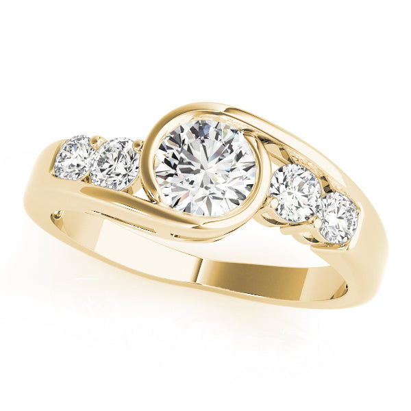 Round Bypass Diamond Engagement Ring · 1.10 ct tw