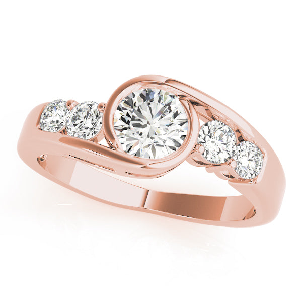 Round Bypass Diamond Engagement Ring · 1.10 ct tw