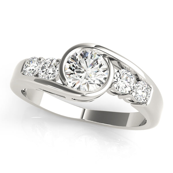Round Bypass Diamond Engagement Ring · 1.10 ct tw