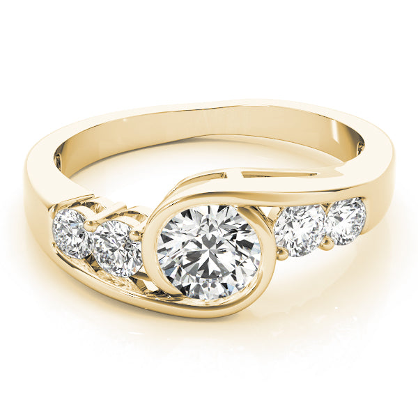 Round Bypass Diamond Engagement Ring · 1.10 ct tw