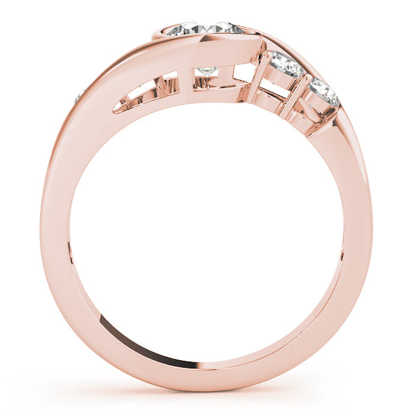 Round Bypass Diamond Engagement Ring · 1.10 ct tw