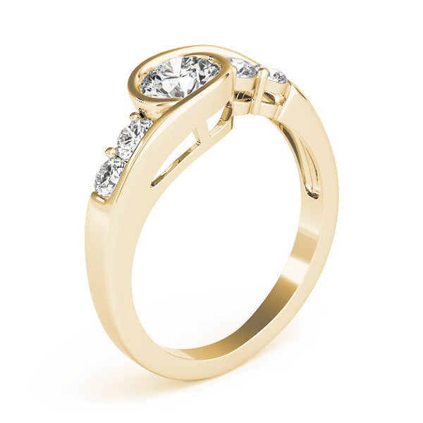 Round Bypass Diamond Engagement Ring · 1.10 ct tw