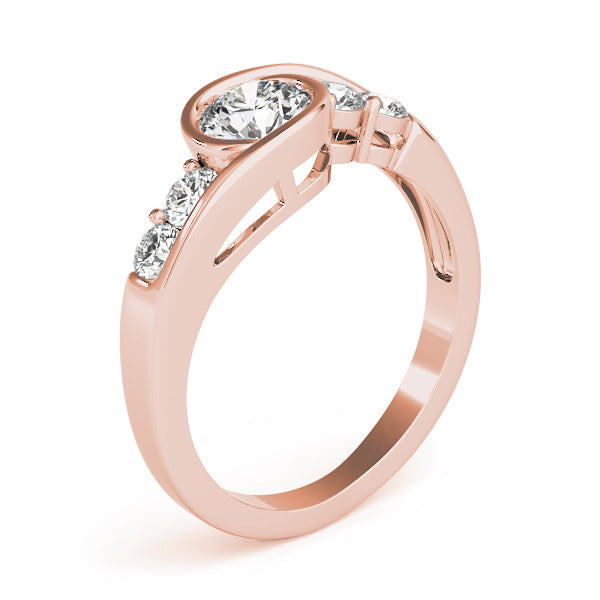 Round Bypass Diamond Engagement Ring · 1.10 ct tw