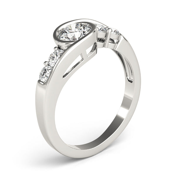 Round Bypass Diamond Engagement Ring · 1.10 ct tw