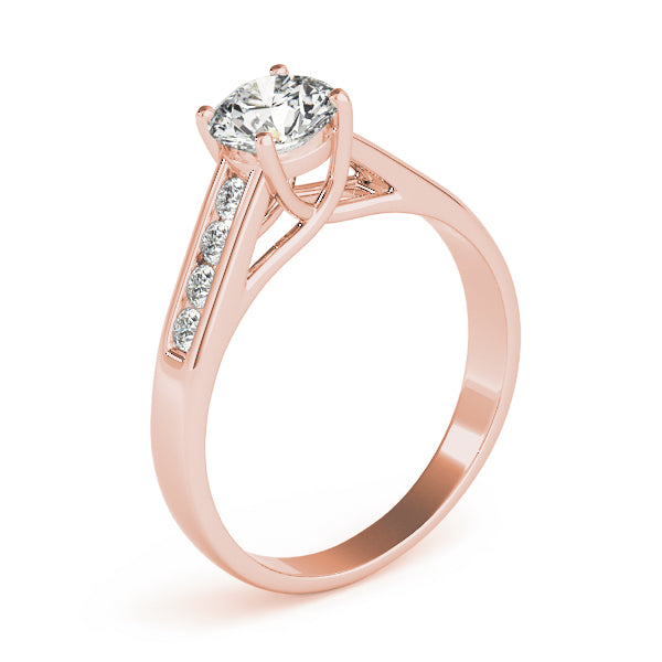 Round Trellis Diamond Engagement Ring · 0.57 ct tw