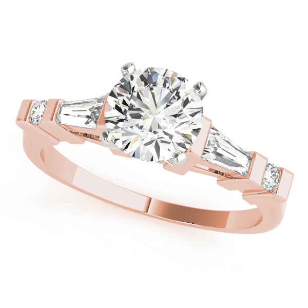 Baguette Fancy Shape Diamond Engagement Ring · 0.94 ct tw