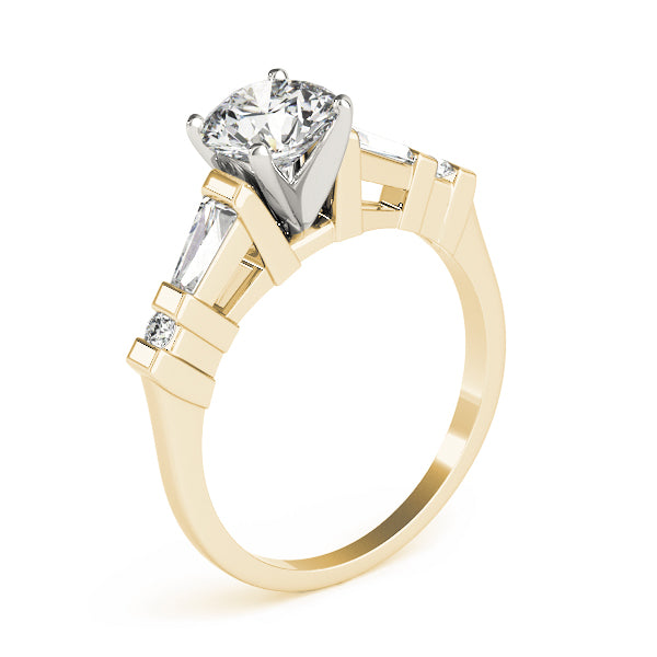 Baguette Fancy Shape Diamond Engagement Ring · 0.94 ct tw