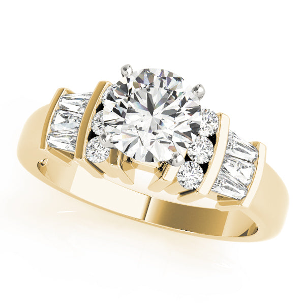 Baguette Fancy Shape Diamond Engagement Ring · 0.45 ct tw
