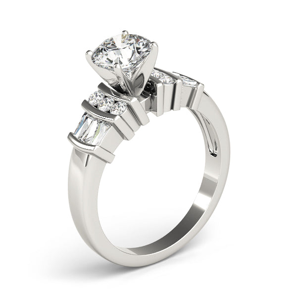 Baguette Fancy Shape Diamond Engagement Ring · 0.45 ct tw
