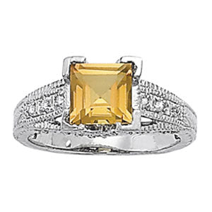 Square Princess & Cushion Gemstone Fashion Ring · 0.27 ct tw