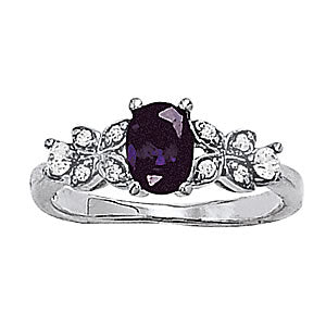Oval Gemstone Fashion Ring · 0.18 ct tw