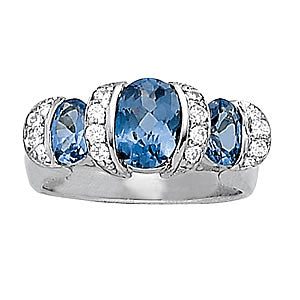 Oval Gemstone Fashion Ring · 0.24 ct tw