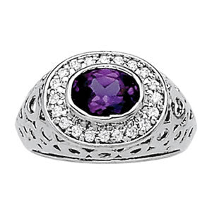 Oval Gemstone Fashion Ring · 0.20 ct tw