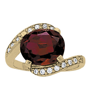 Oval Gemstone Fashion Ring · 0.32 ct tw
