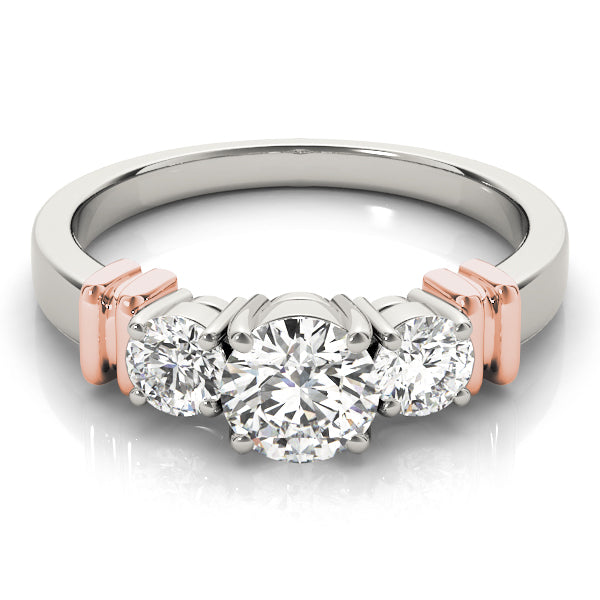 Round Three-Stone Diamond Engagement Ring · 1.55 ct tw